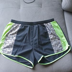 Black and green PINK shorts